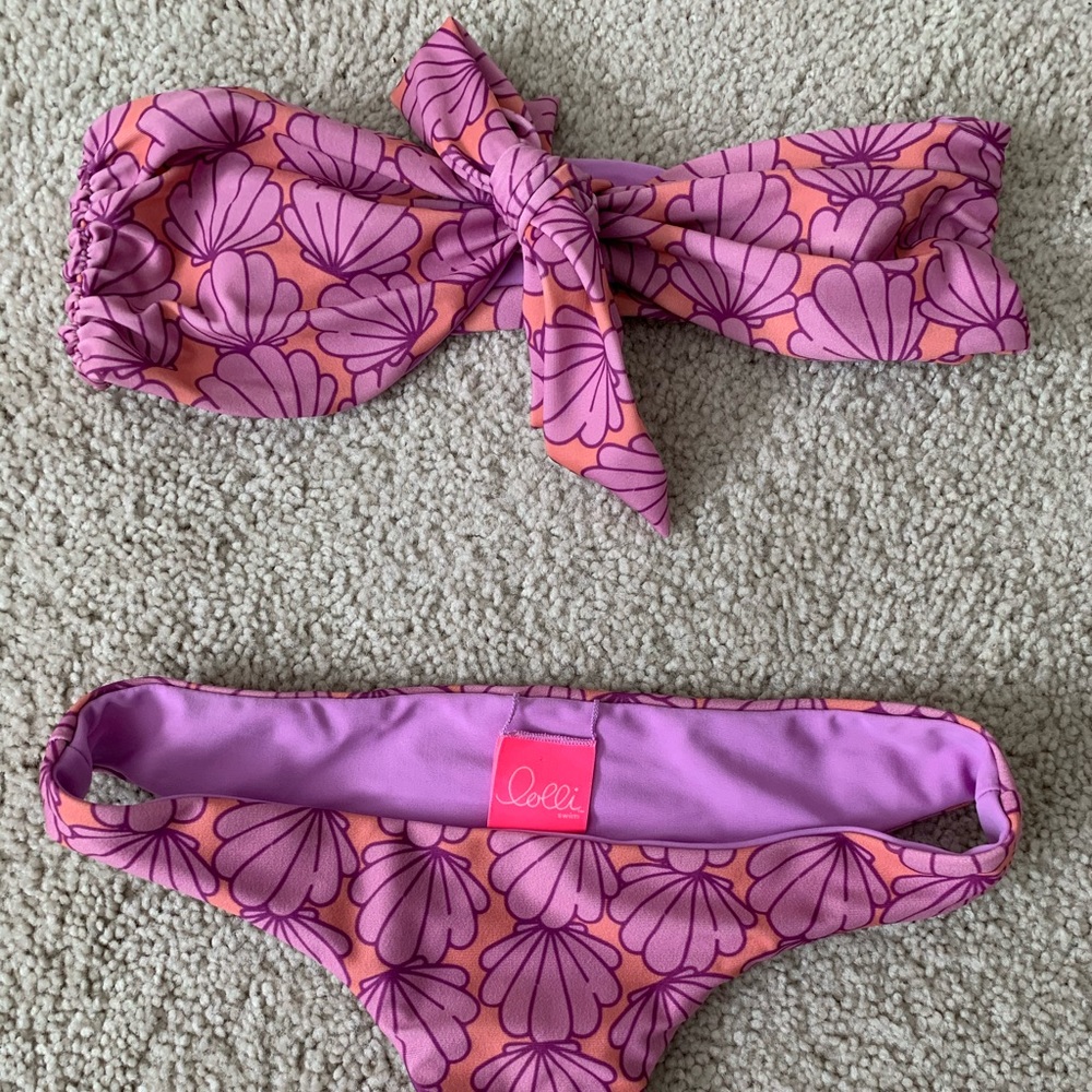 SOLD Lolli swim pink two piece bikini